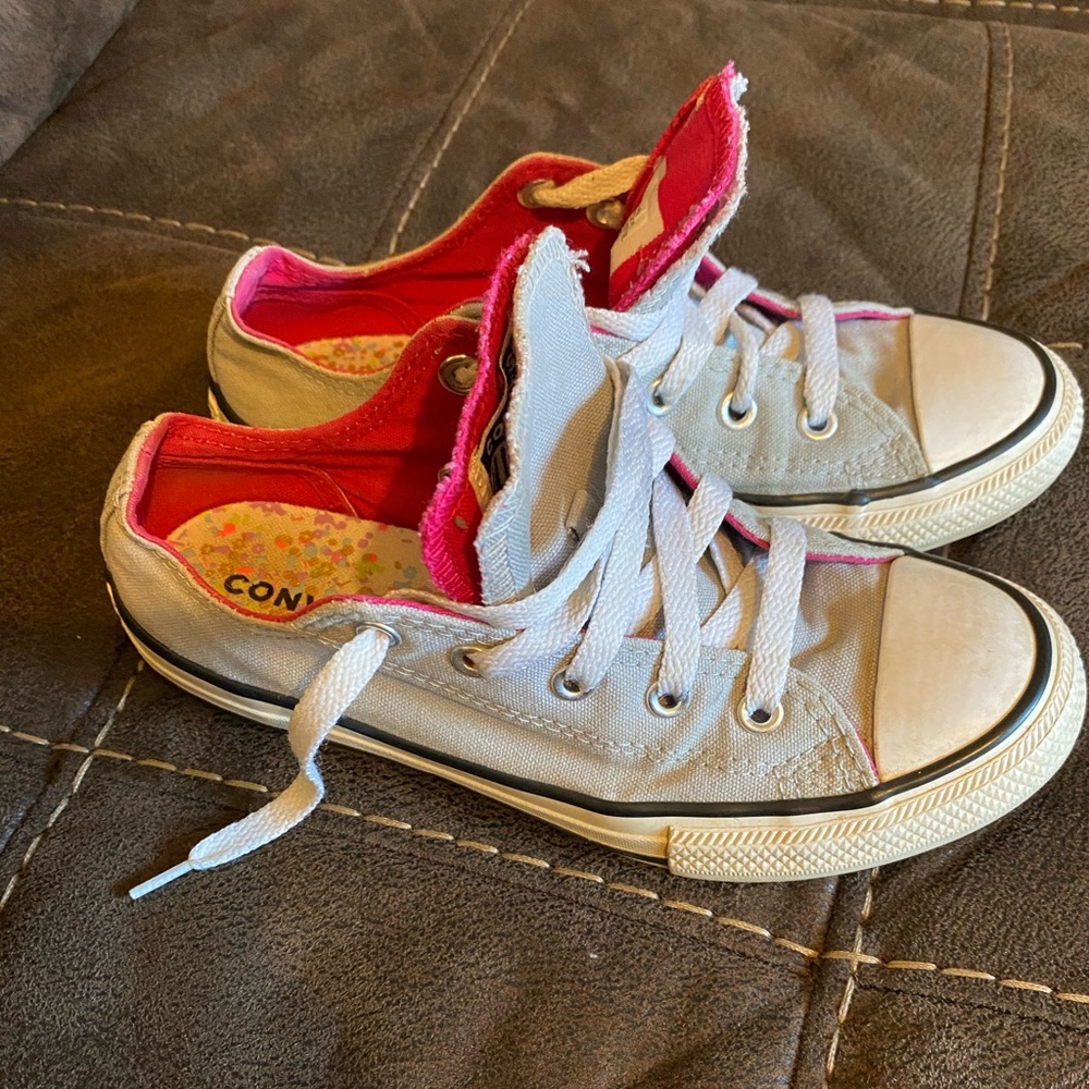 Converse size 2 girls tennis shoes